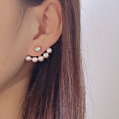 Freshwater Pearl 18K Gold Plated Ear Jacket Earrings