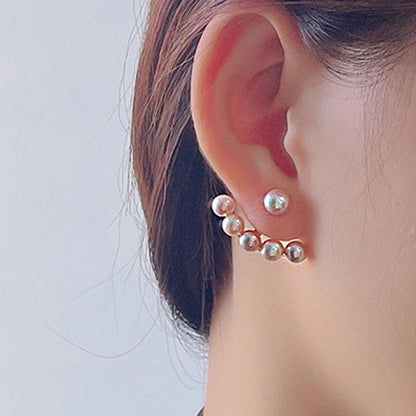 Freshwater Pearl 18K Gold Plated Ear Jacket Earrings