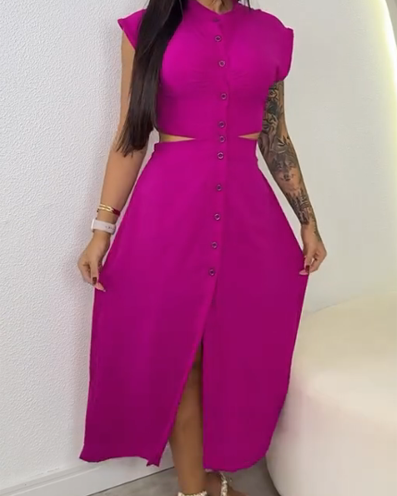 Sexy Hollow Slit Dress