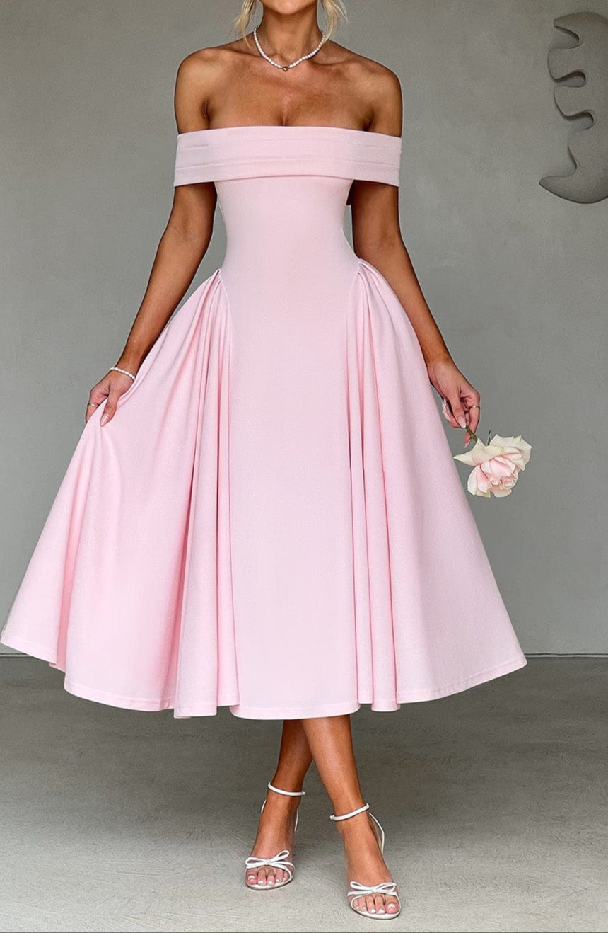Valeria Midi Dress - Blush