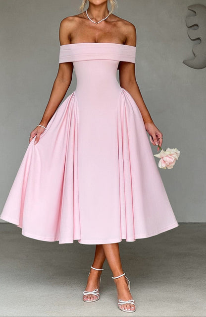 Valeria Midi Dress - Blush