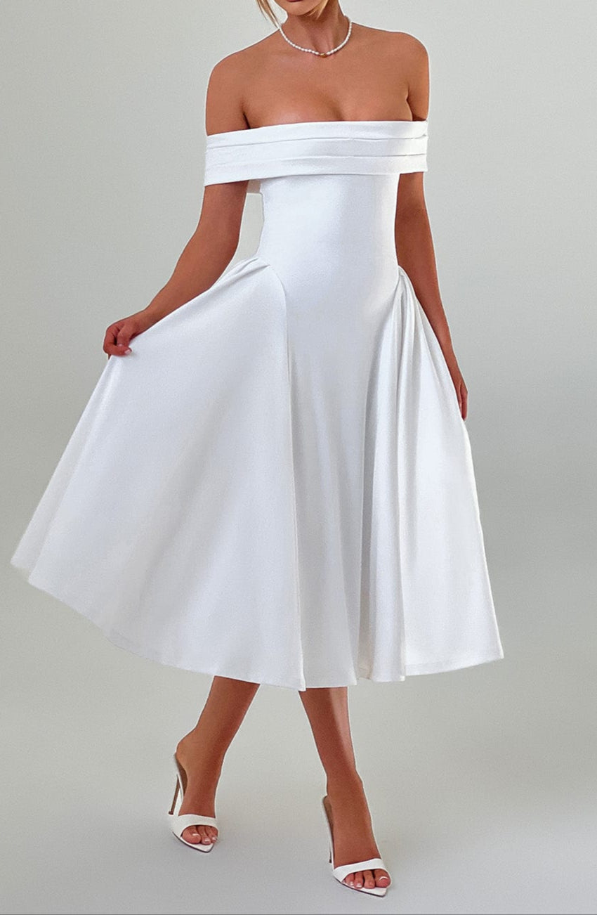 Rafaella Midi Dress - White