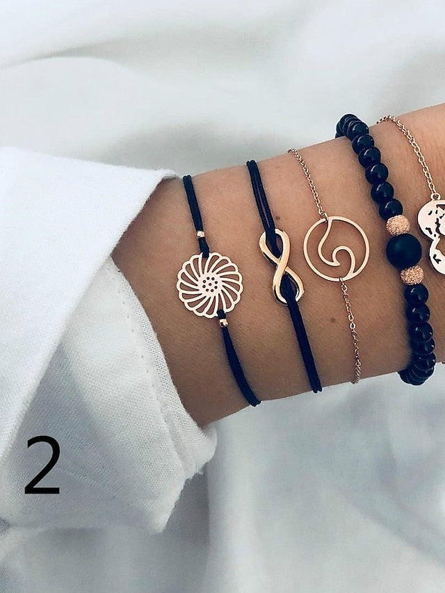 1 Set Wrap Bracelets Men Women Hemp Cords Wood Beads Ethnic Tribal Bracelets Leather Wristbands for Women