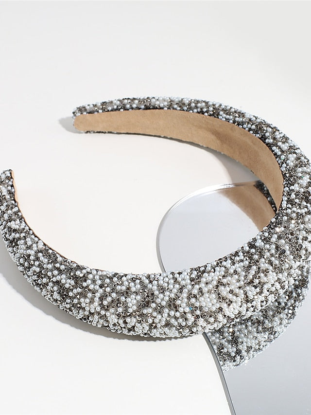 1PC Headbands Headband For Daily Glitter Synthetic Silver Silver grey Black for Women