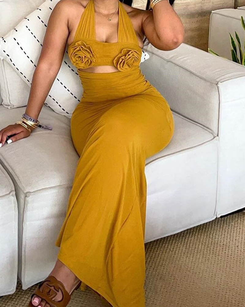 Embellished High Waist Dress