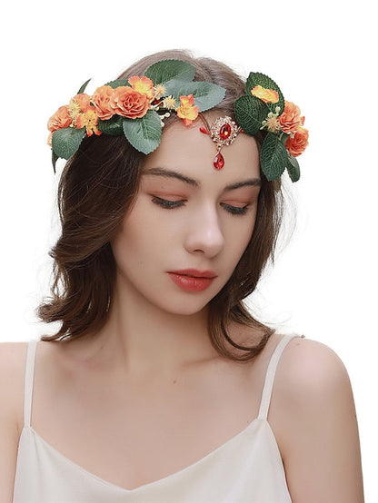 1PC Headbands Hair Ring For Holiday Synthetic Blue Orange for Women