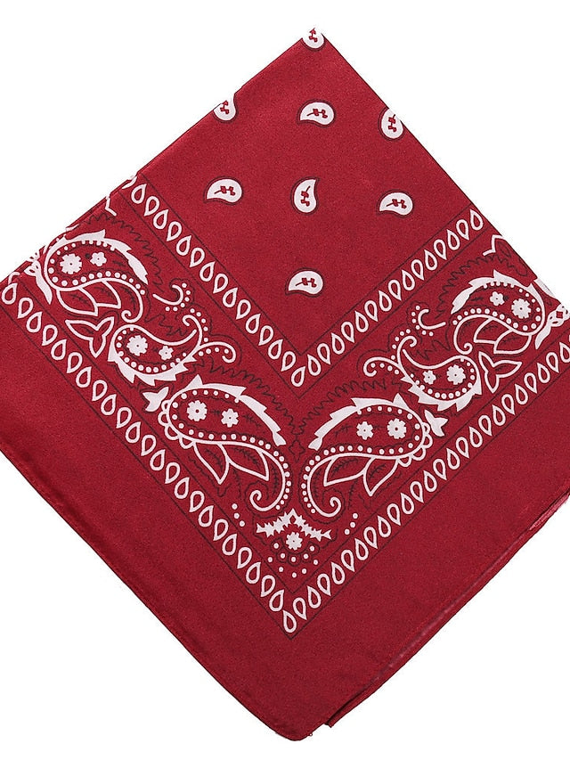 1pc Headbands Bandana Hair Scarf For Street Gift Holiday Head Handmade Fabric Black Blue Dark Red for Women