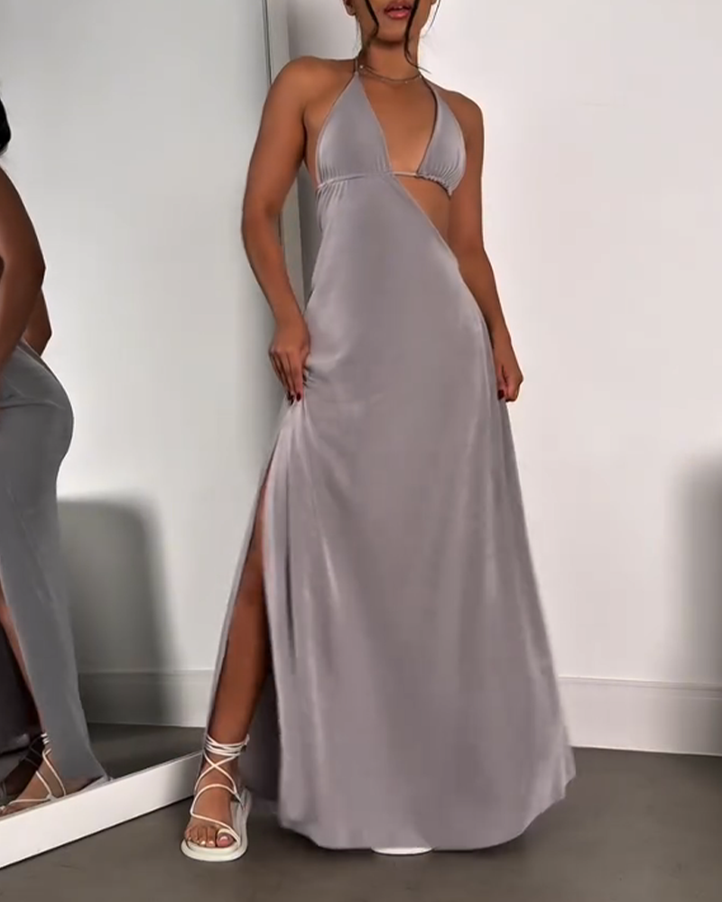 Deep V Lace-Up Dress (Pre-Sale)