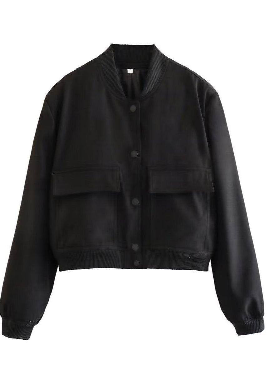 Jet Axis - Cropped Cotton Bomber Jacket