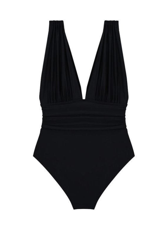 Marina Luxe - Convertible Ruched One Piece Swimsuit