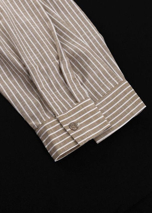 Brera - Striped Tie-Waist Shirt Blouse