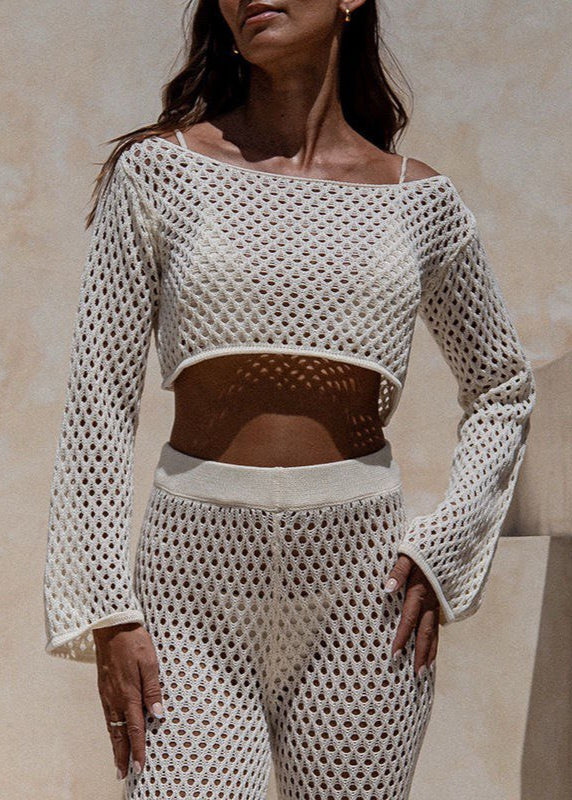 Coastal Air - Crochet Knit Lounge Set