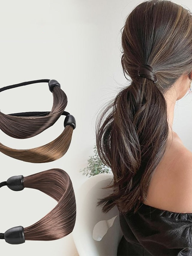 1pc Hair Ties Scrunchie For Street Daily Holiday Festival Head Minimalist Rubber Black Brown Coffee for Women