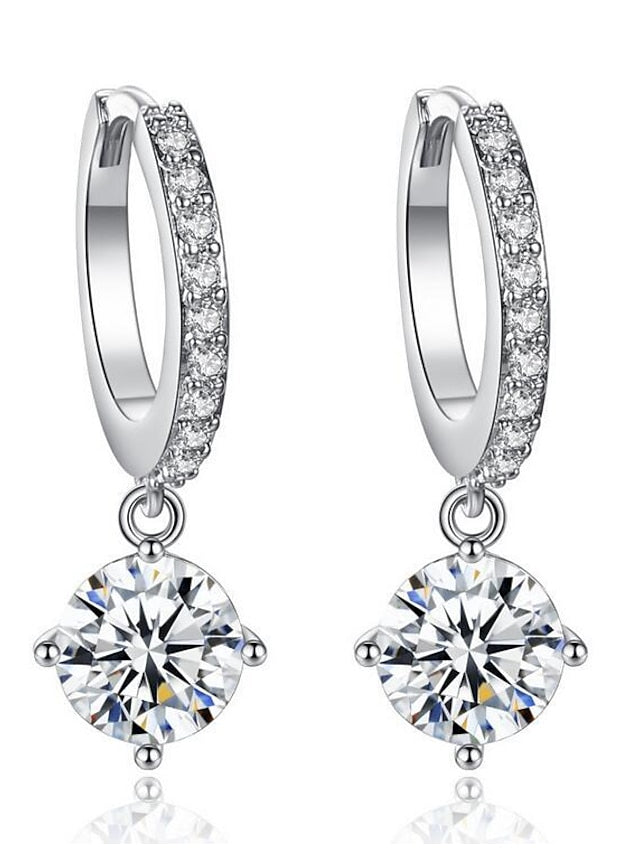 1 Pair Crystal Earrings For Wedding Birdal Bridesmaids Chandelier Dangle Drop Earrings for Women