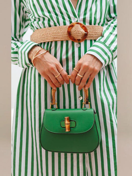 Bolsa de sillín con asa de bambú Riva 