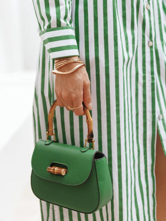 Bolsa de sillín con asa de bambú Riva 