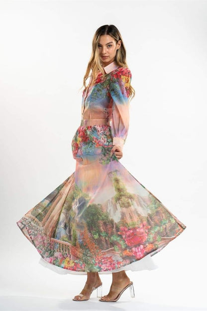 Conjunto de blusa con estampado floral de Roxanne 