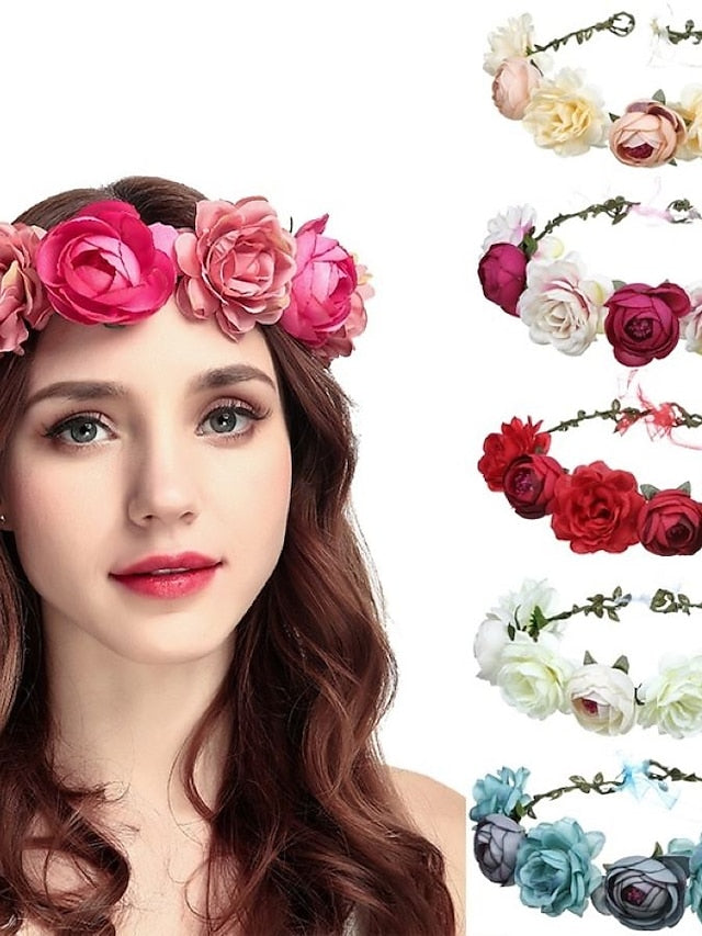 1PC Headbands Headband For Wedding Birthday Fabric 1 White Champagne for Women