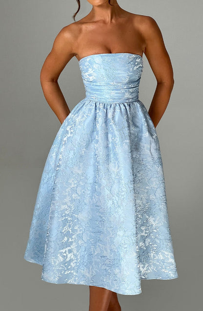 Natalia Midi Dress - Blue