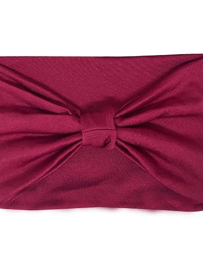 1pc Headbands Bandana Hair Scarf For Street Gift Holiday Head Handmade Fabric Dark Red Burgundy Orange for Women