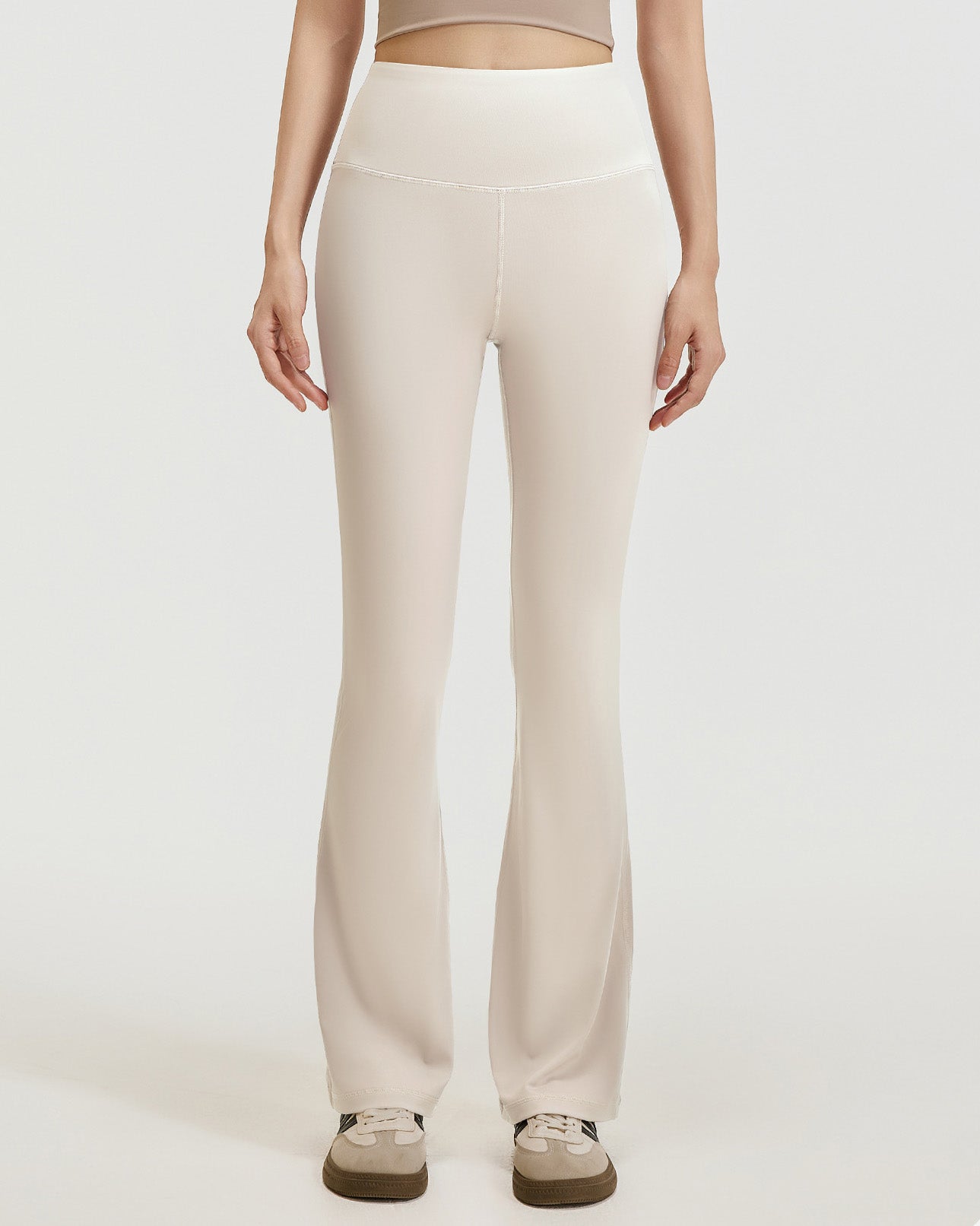 High Waist Hip Lift Flared Nude Yoga Pants