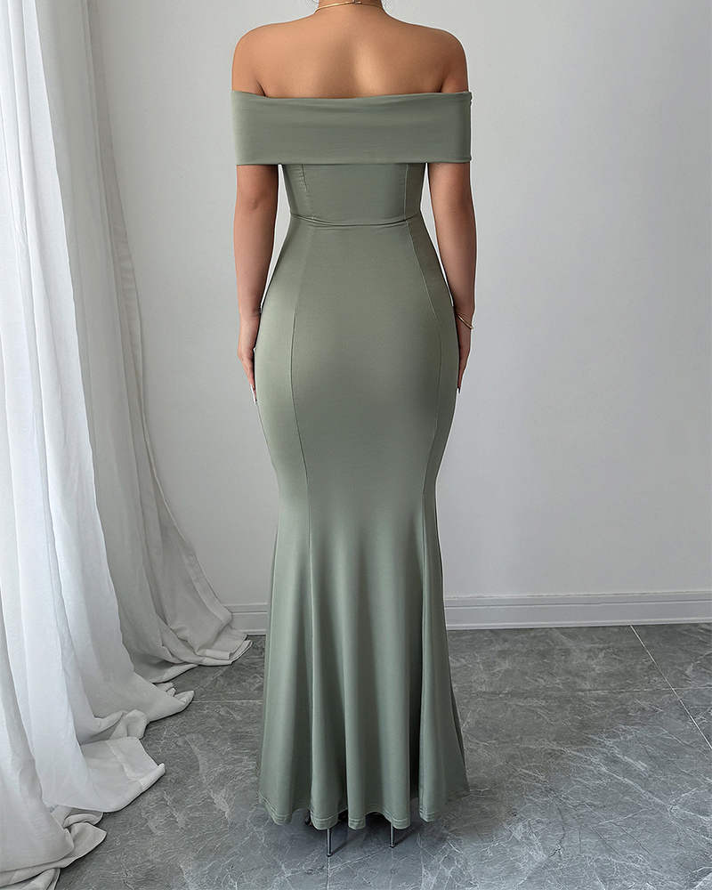 Elegant One-Shoulder Fitted Dress