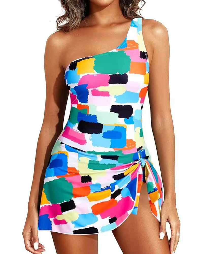 Off-Shoulder Sexy Slim One-Piece Swimsuit