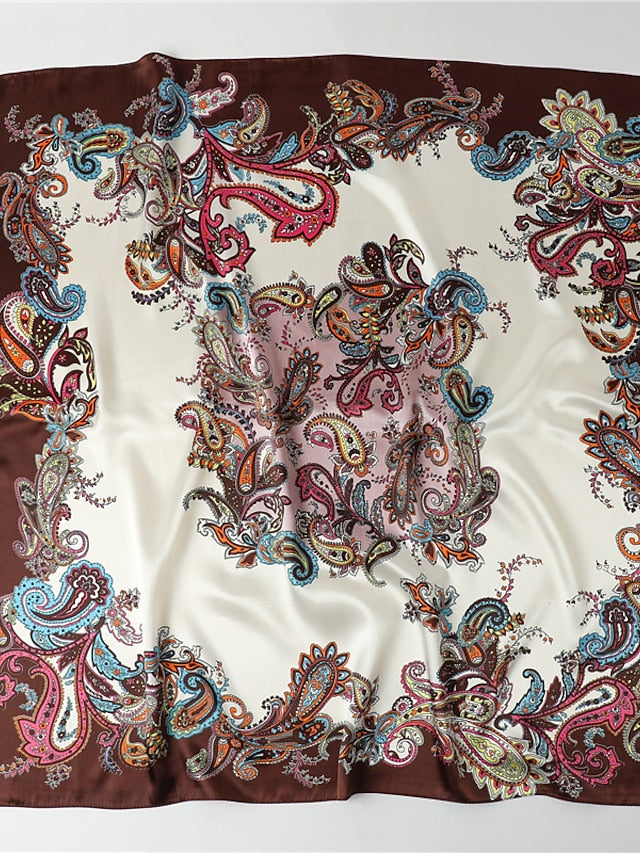 1PC Girls' Headband Satin Square Head Scarves Silk Like Hair Scarves Hair Wrapping Scarves for Women and Girls for Women