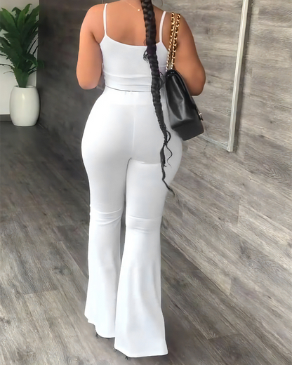 Casual Flared Pants Suit