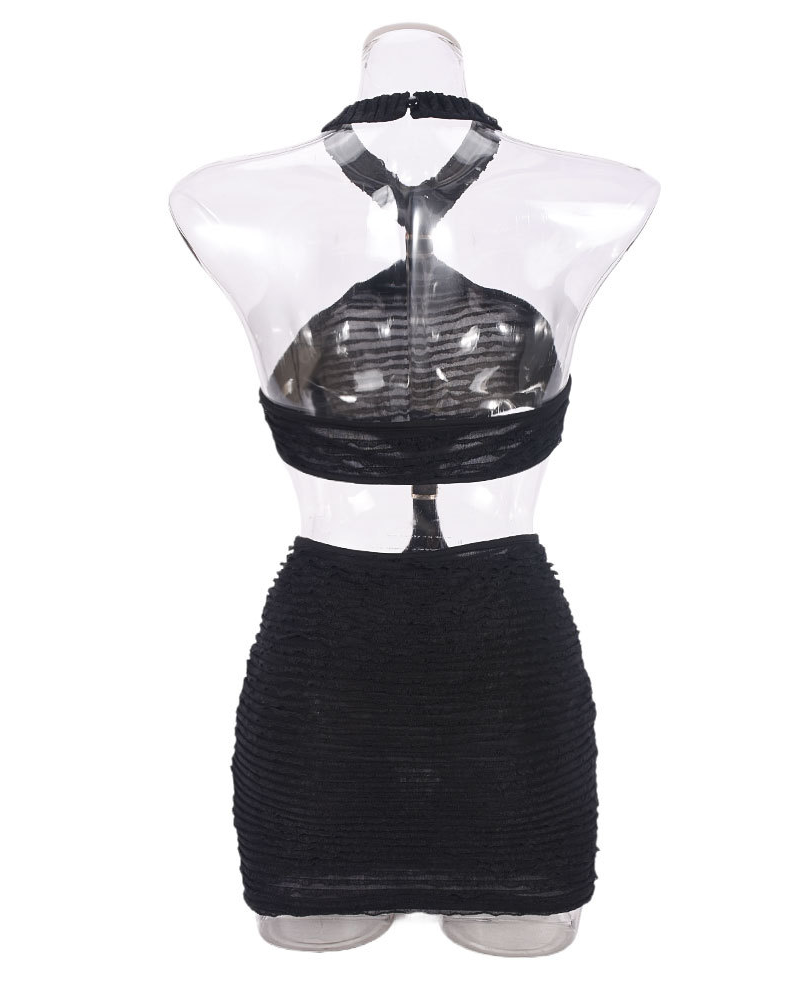 Backless Halter Neck Dress