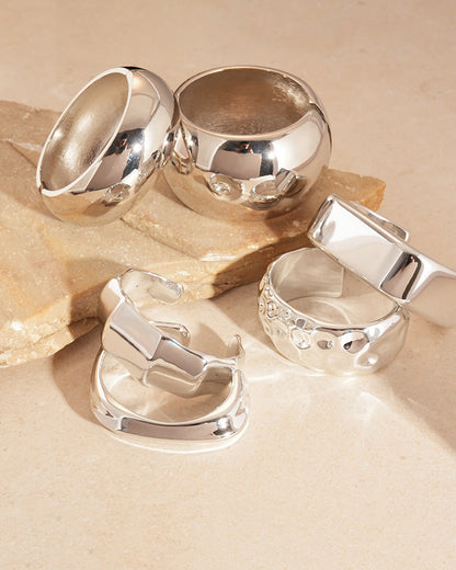 Wide Metal Geometric Bracelet