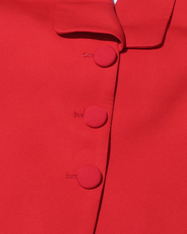 V-Neck Open Back Floral Suit Jacket