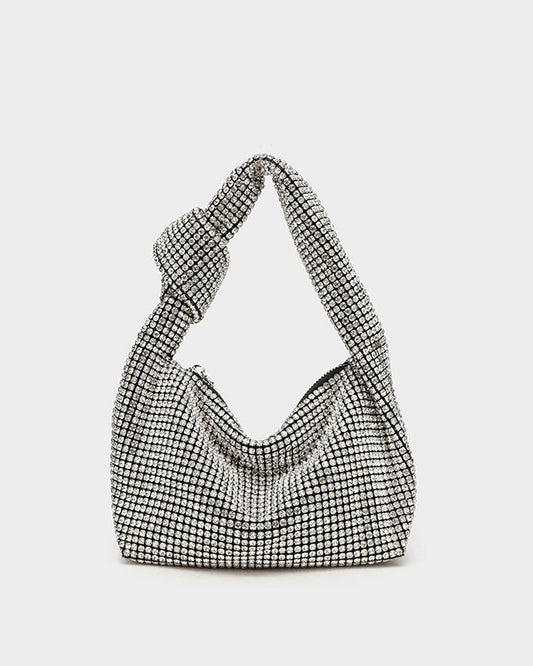 Fully Diamond A-Grade Rhinestone Knot Bag