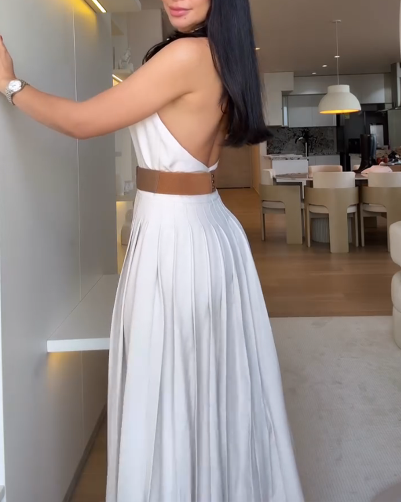 Halter Backless Maxi Dress (Pre-Sale)