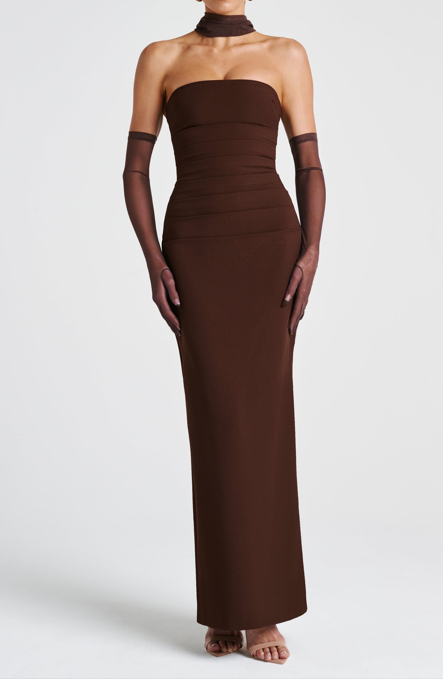 Ana Sofía Maxi Dress- Plum Brown