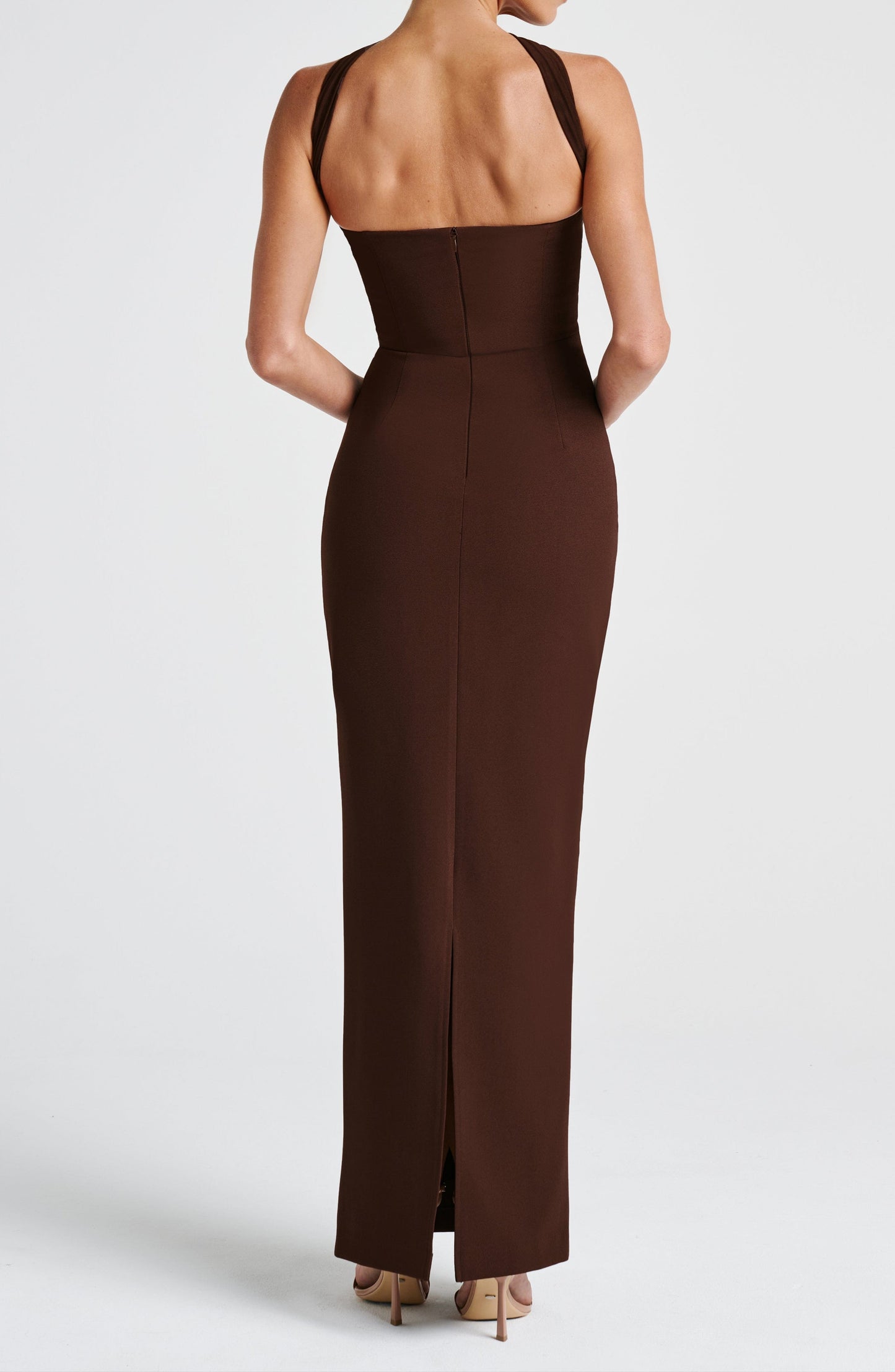 Ana Sofía Maxi Dress- Plum Brown