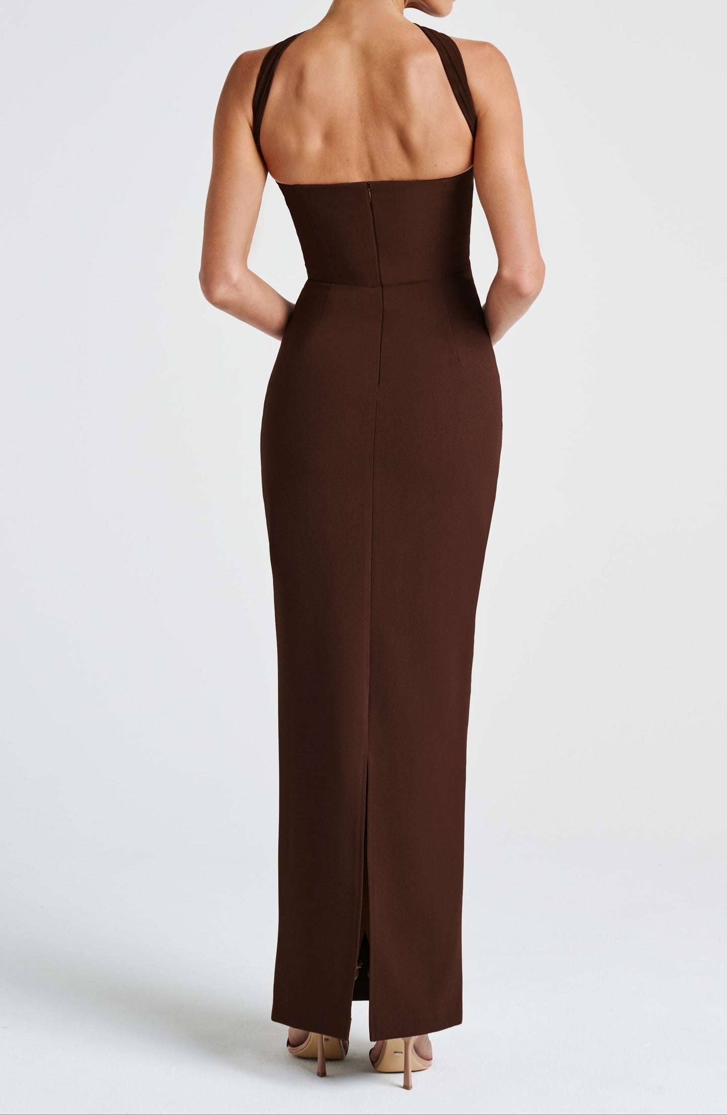 Mafalda Maxi Dress - Plum Brown