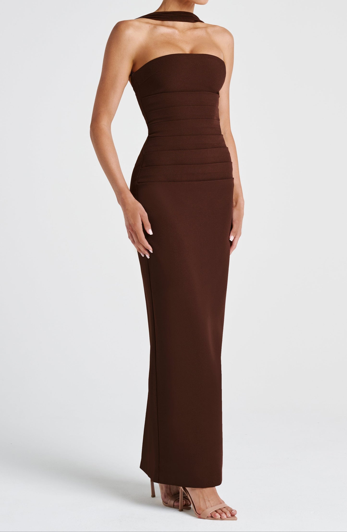 Mafalda Maxi Dress - Plum Brown
