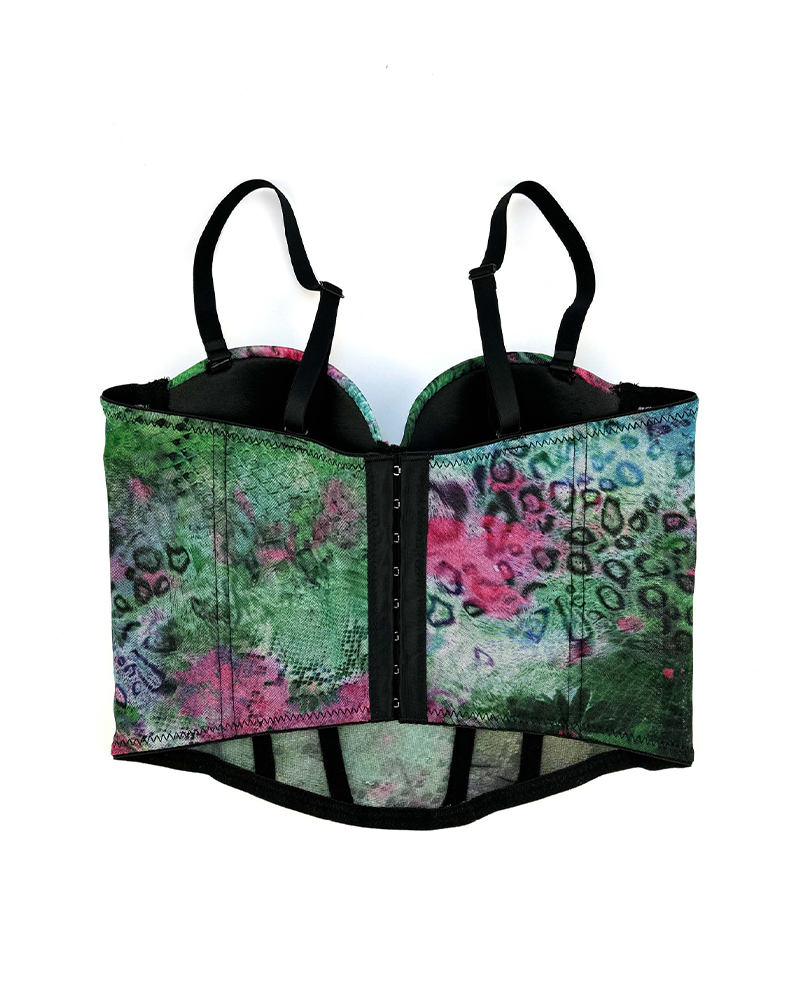 Printed Fishbone Corset